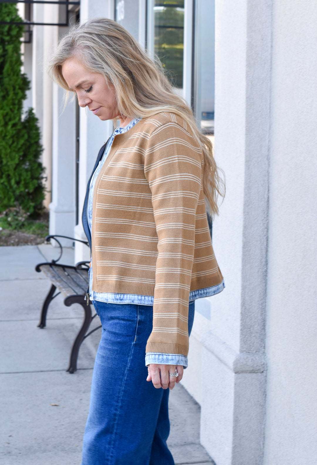 Stripes & Denim Jacket