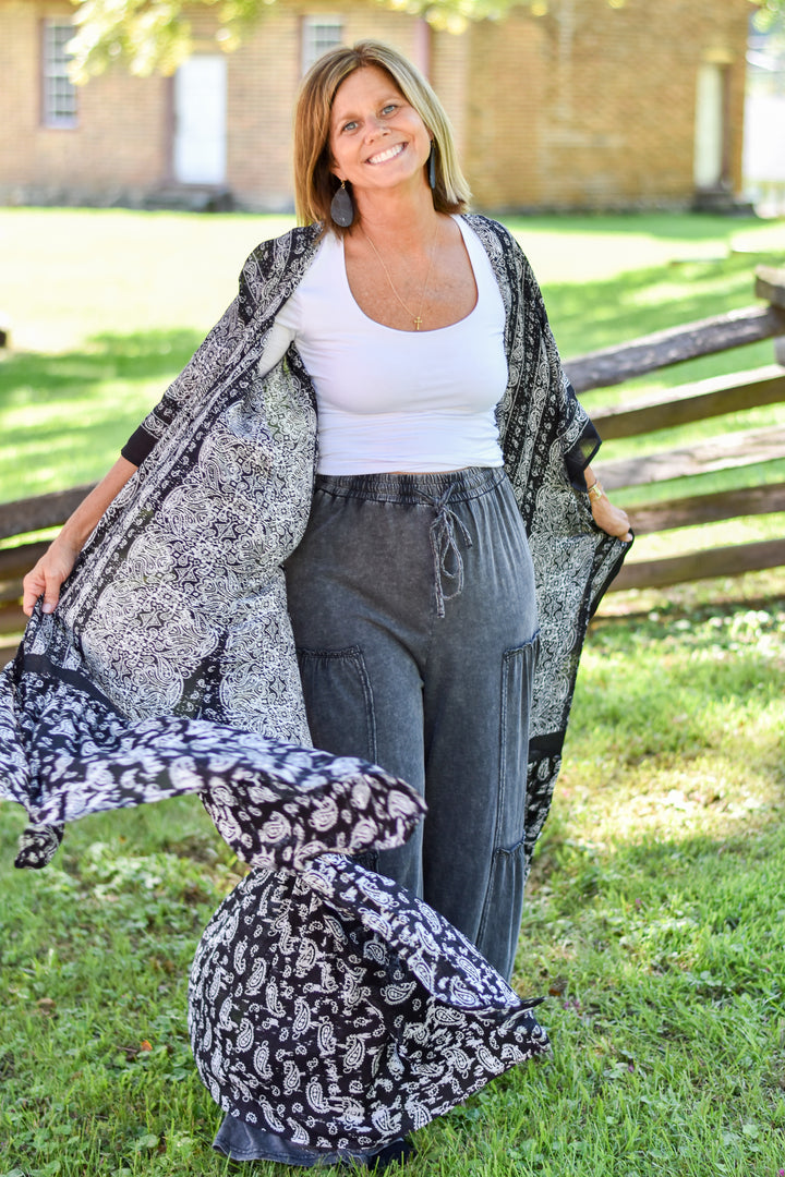 Paisley Free Flow Duster Kimono