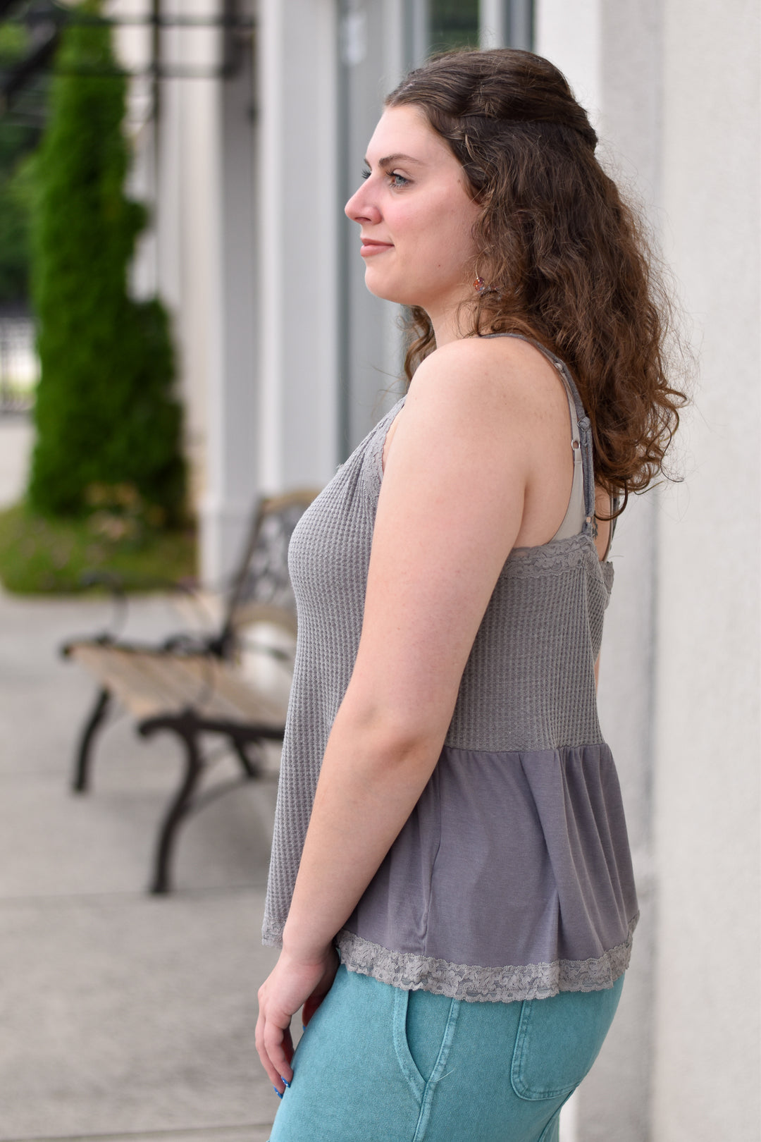 Boho Thermal Cami Knit Top
