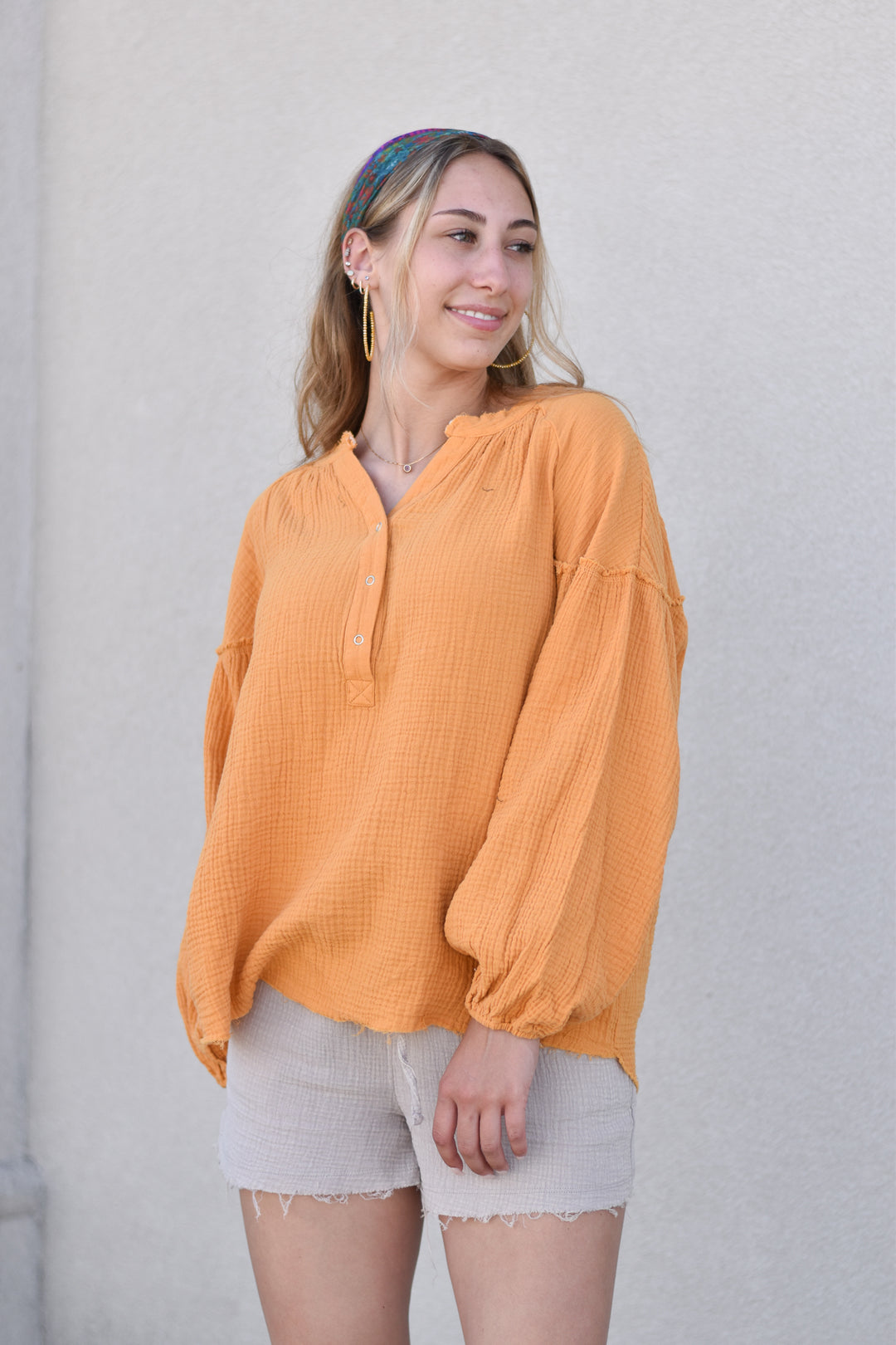 Sunny Days Crinkle Blouse