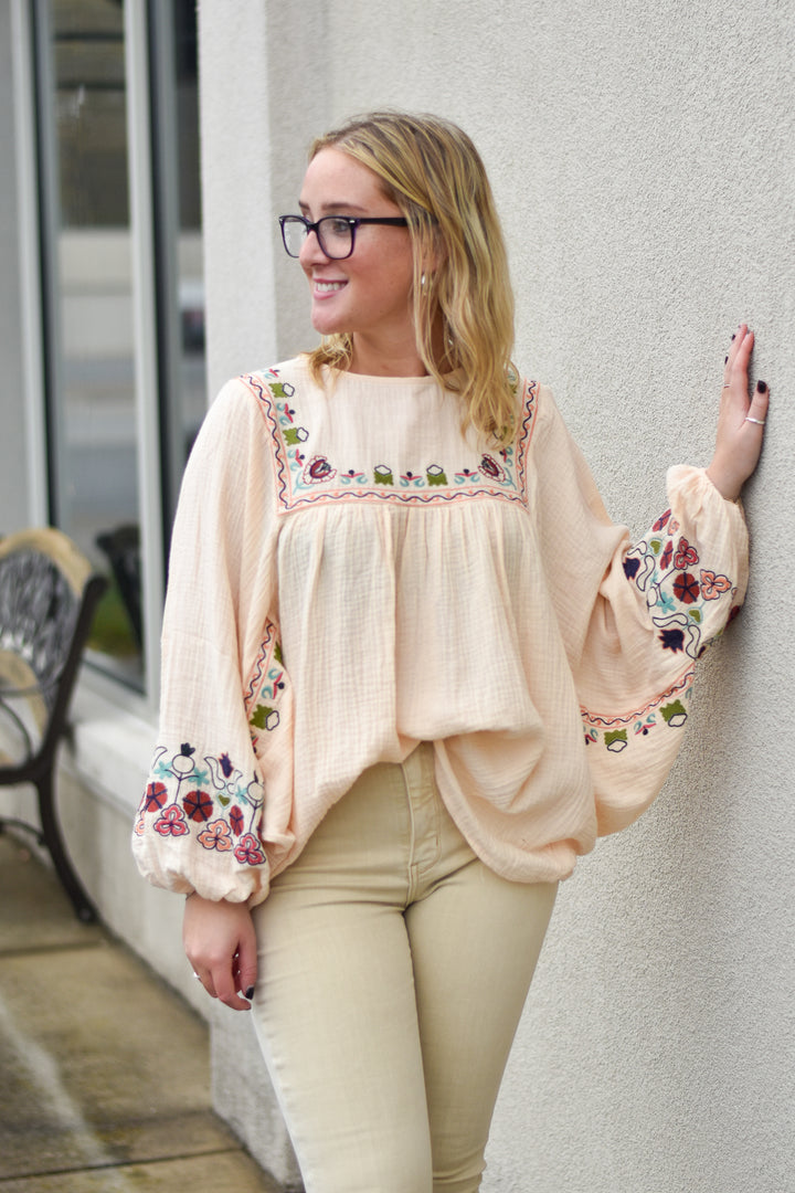 Lea Embroidered Cotton Tunic