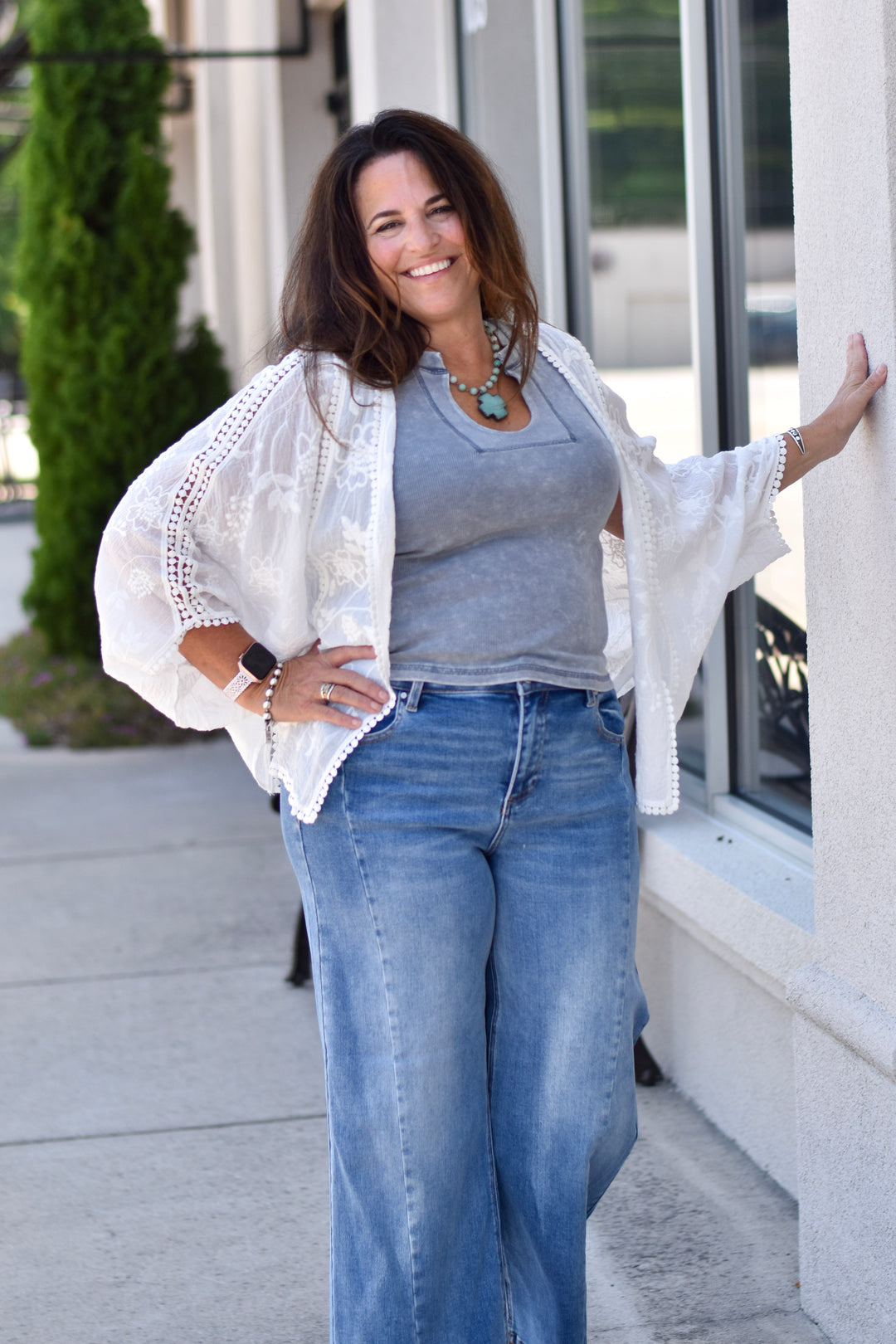 Wildflower Wander Kimono- White