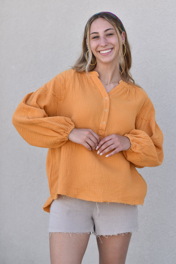 Sunny Days Crinkle Blouse