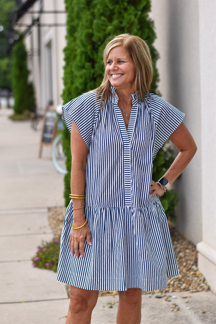 Pinch Stripe Dress