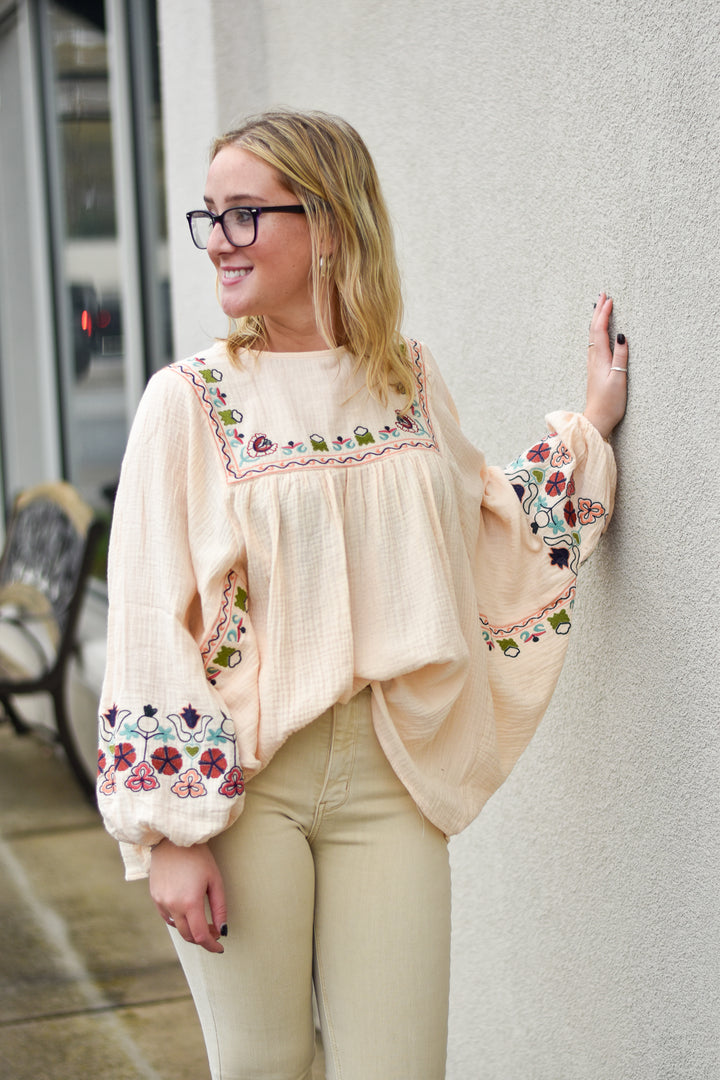 Lea Embroidered Cotton Tunic