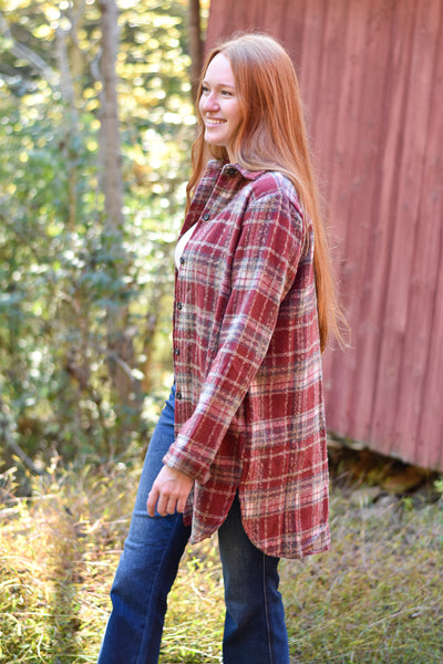 Washed Waffle Knit Top