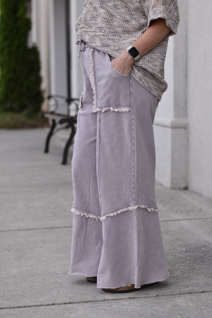 Easel's Driftwood Wide-Leg Pants