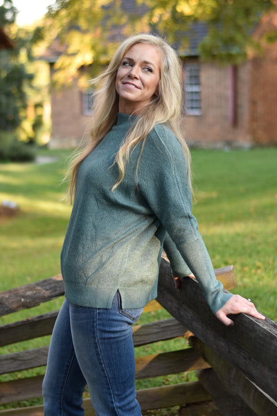 Washed Waffle Knit Top