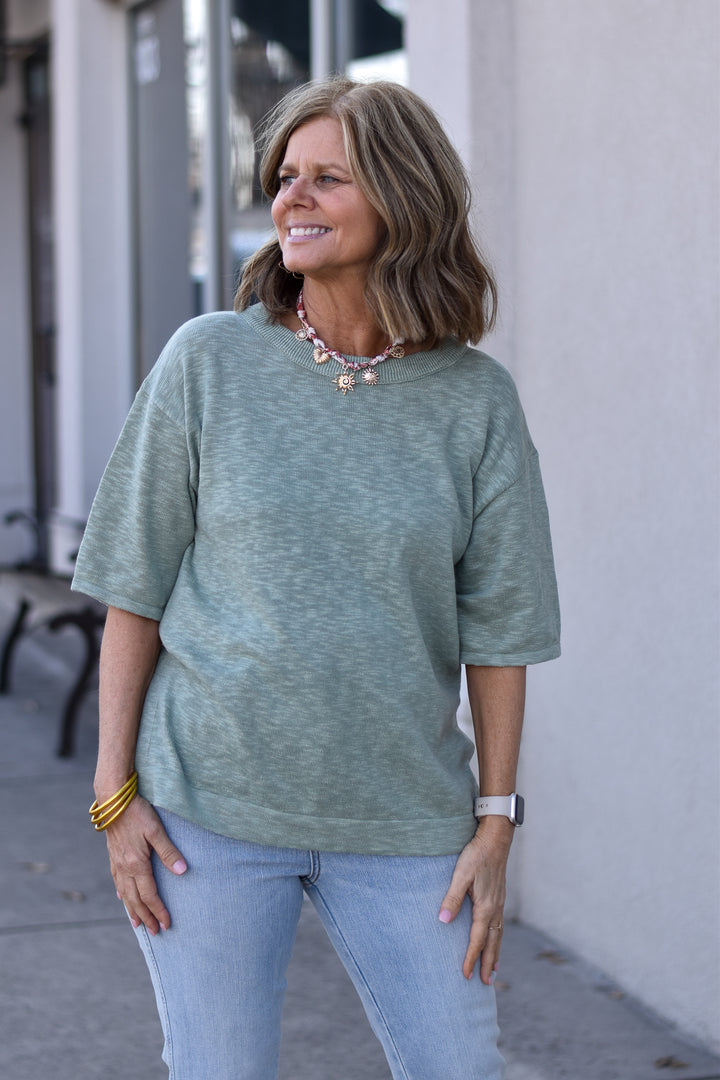 Relaxed Days Slub Sweater Tee