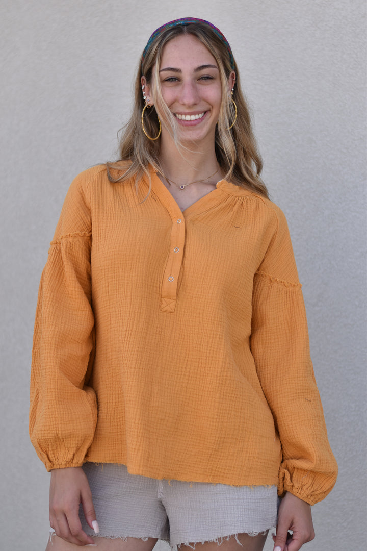 Sunny Days Crinkle Blouse