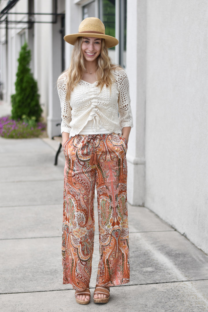 Paisley Wide Leg Pants