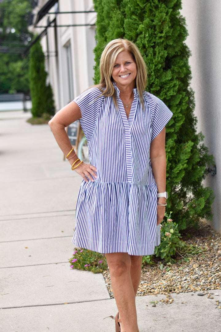 Pinch Stripe Dress