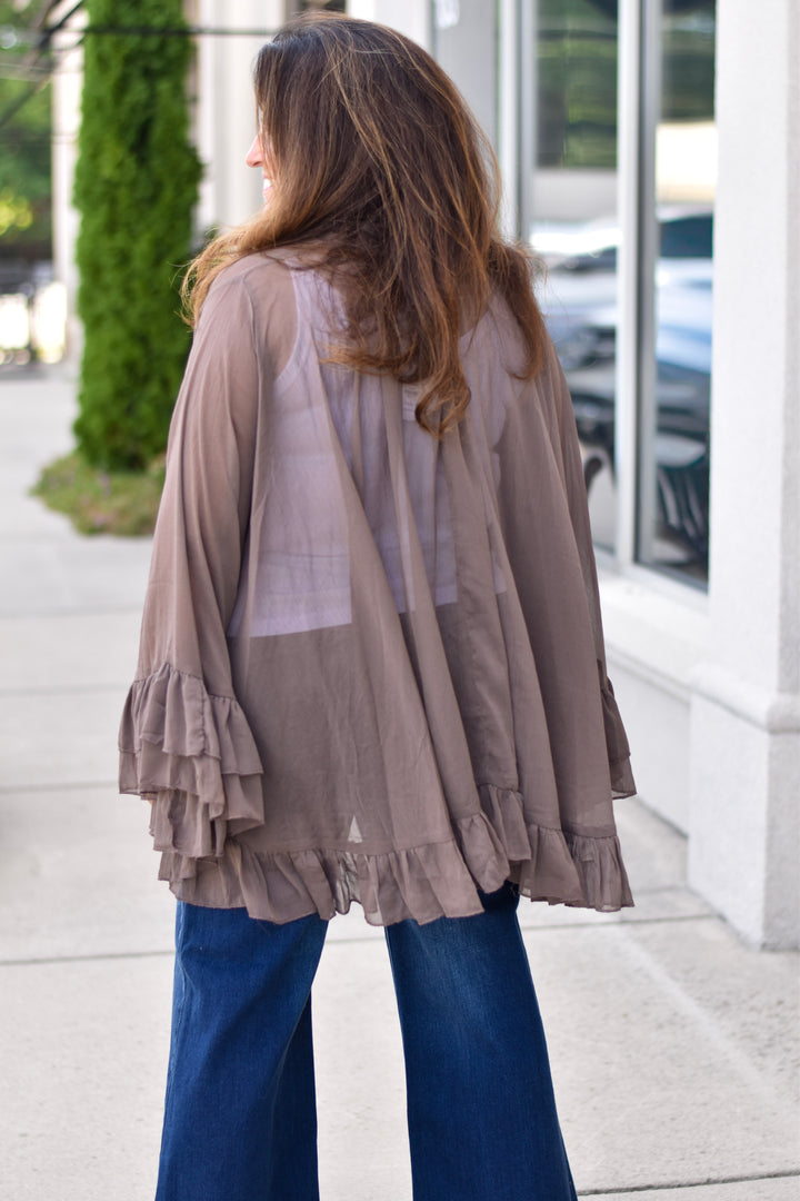 Oli & Hali Sheer Ruffle Blouse