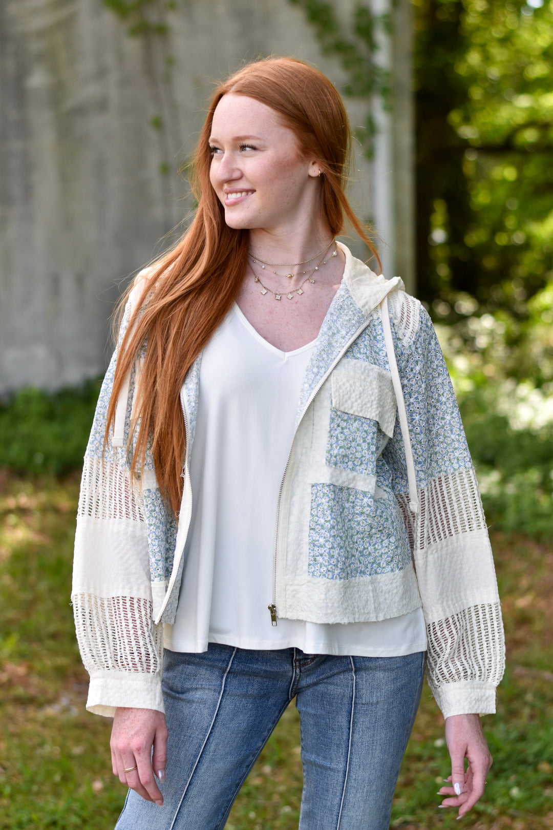 Pol Floral Zip Jacket