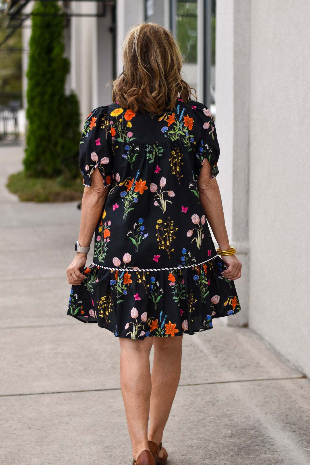 Midnight Garden Floral Dress