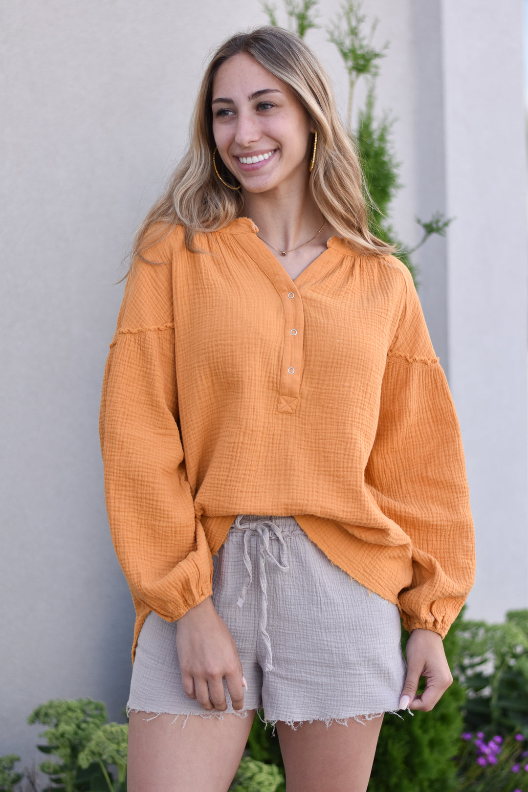 Sunny Days Crinkle Blouse