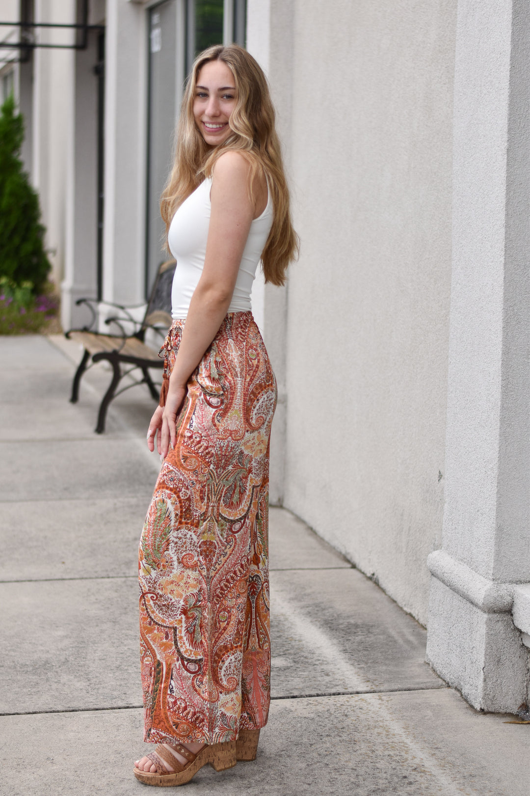 Paisley Wide Leg Pants