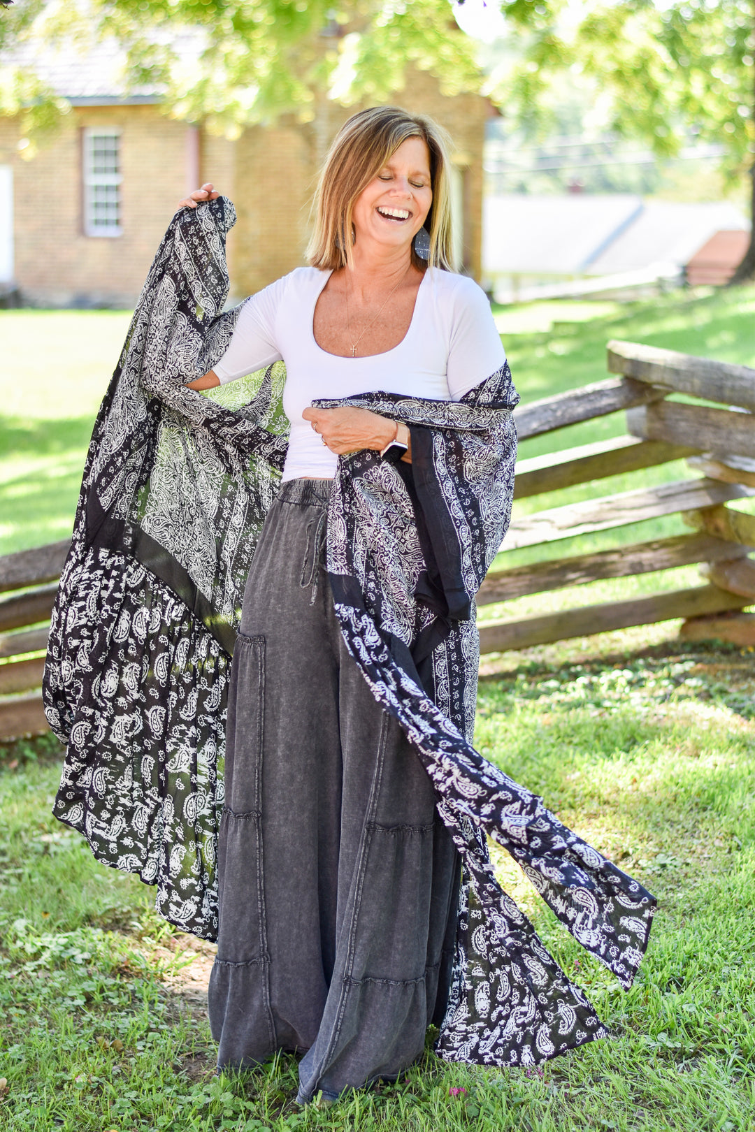 Paisley Free Flow Duster Kimono