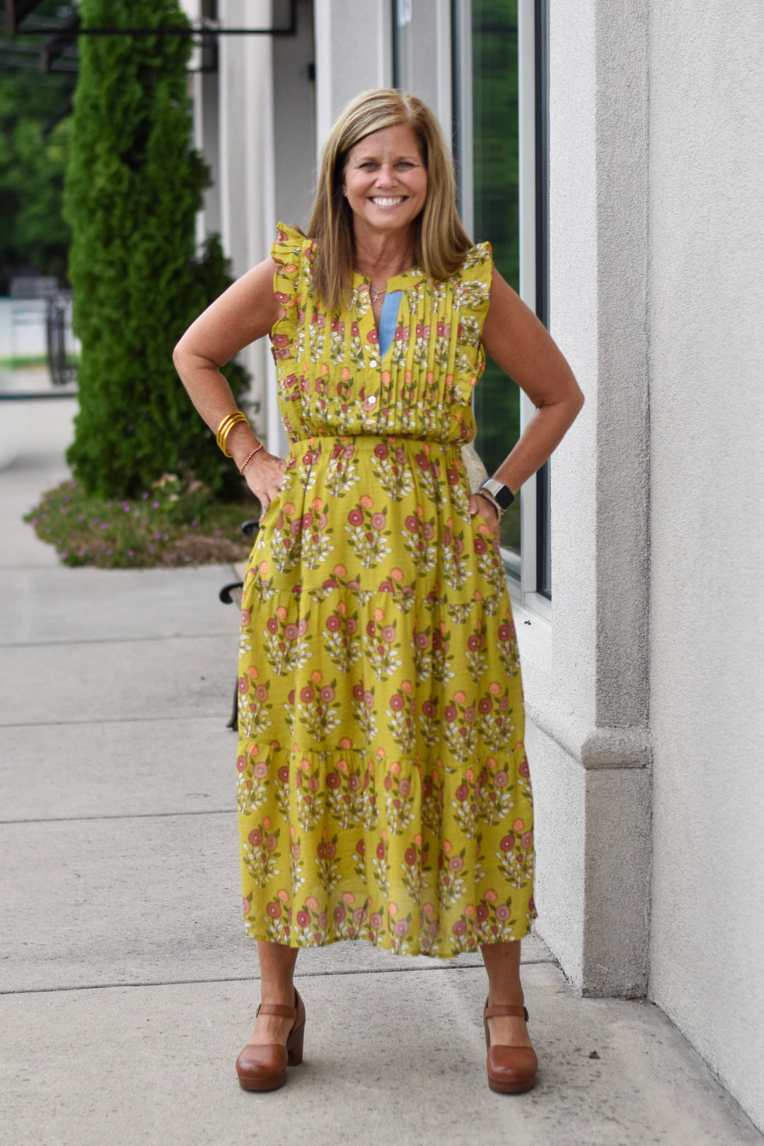 THML Vintage Bloom Midi Dress