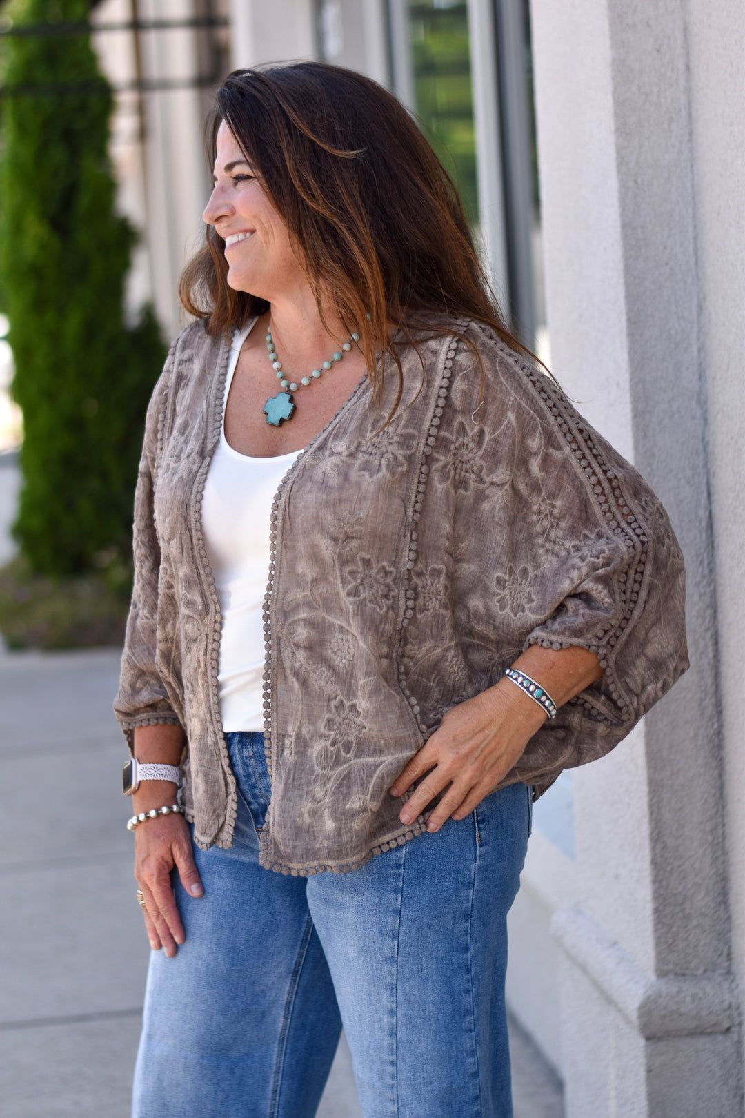 Wildflower Wander Kimono- Mocha