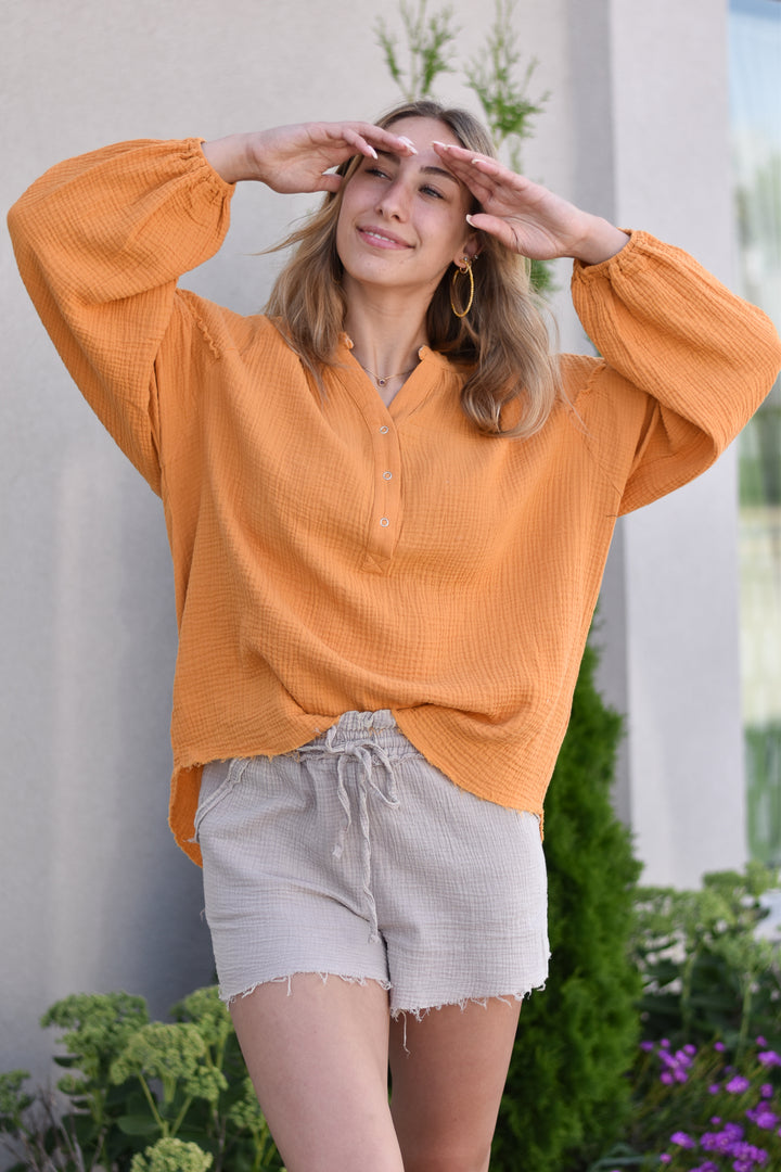 Sunny Days Crinkle Blouse