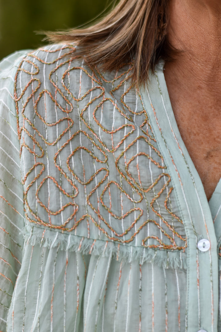 Easel Willow Stitch Blouse