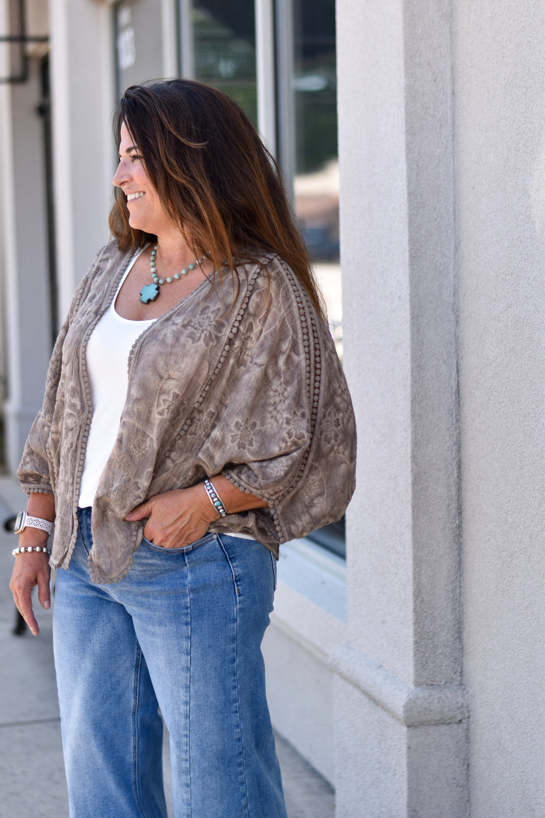 Wildflower Wander Kimono- Mocha