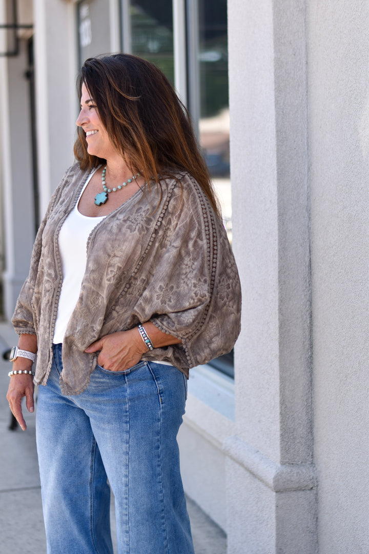 Wildflower Wander Kimono- Mocha