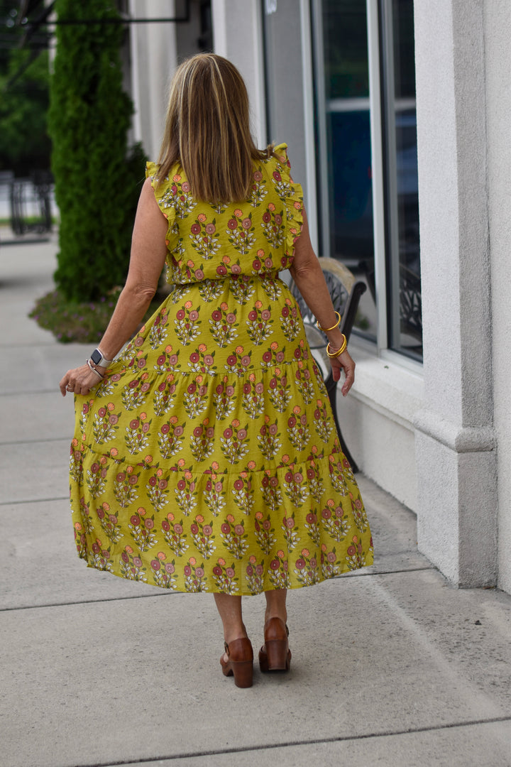 THML Vintage Bloom Midi Dress