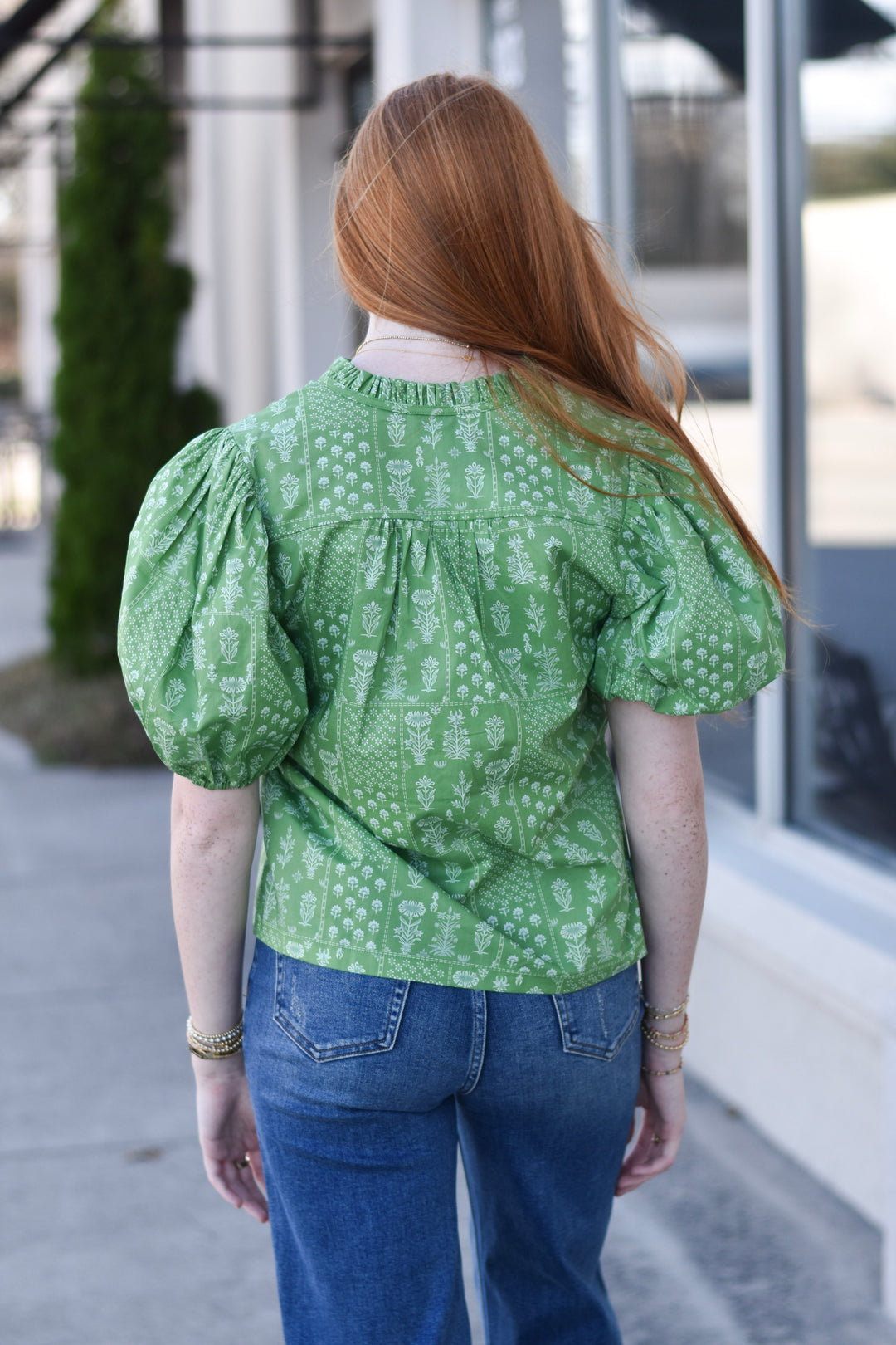 Pinch Blossom Ruffle Blouse
