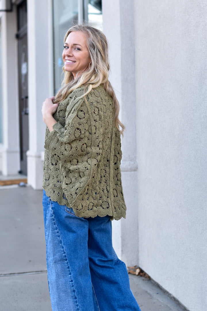 Blooming Crochet Cardigan