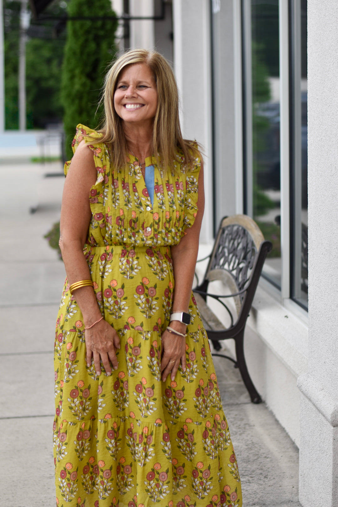 THML Vintage Bloom Midi Dress