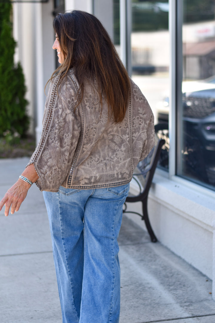 Wildflower Wander Kimono- Mocha