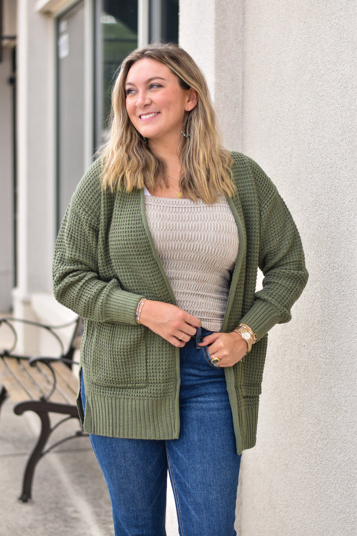 Cozy Waffle Knit Cardigan