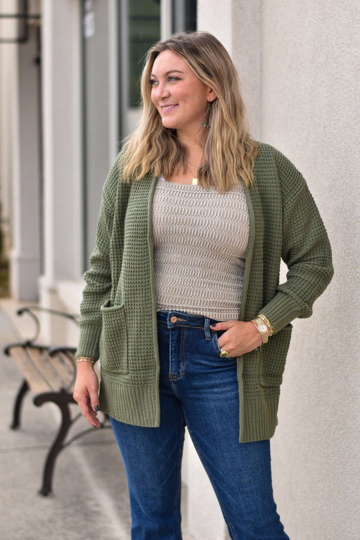 Cozy Waffle Knit Cardigan