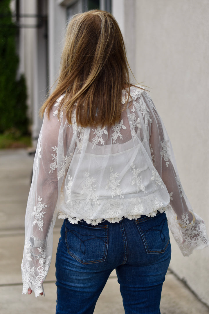 Easel Romantic Lace Blouse