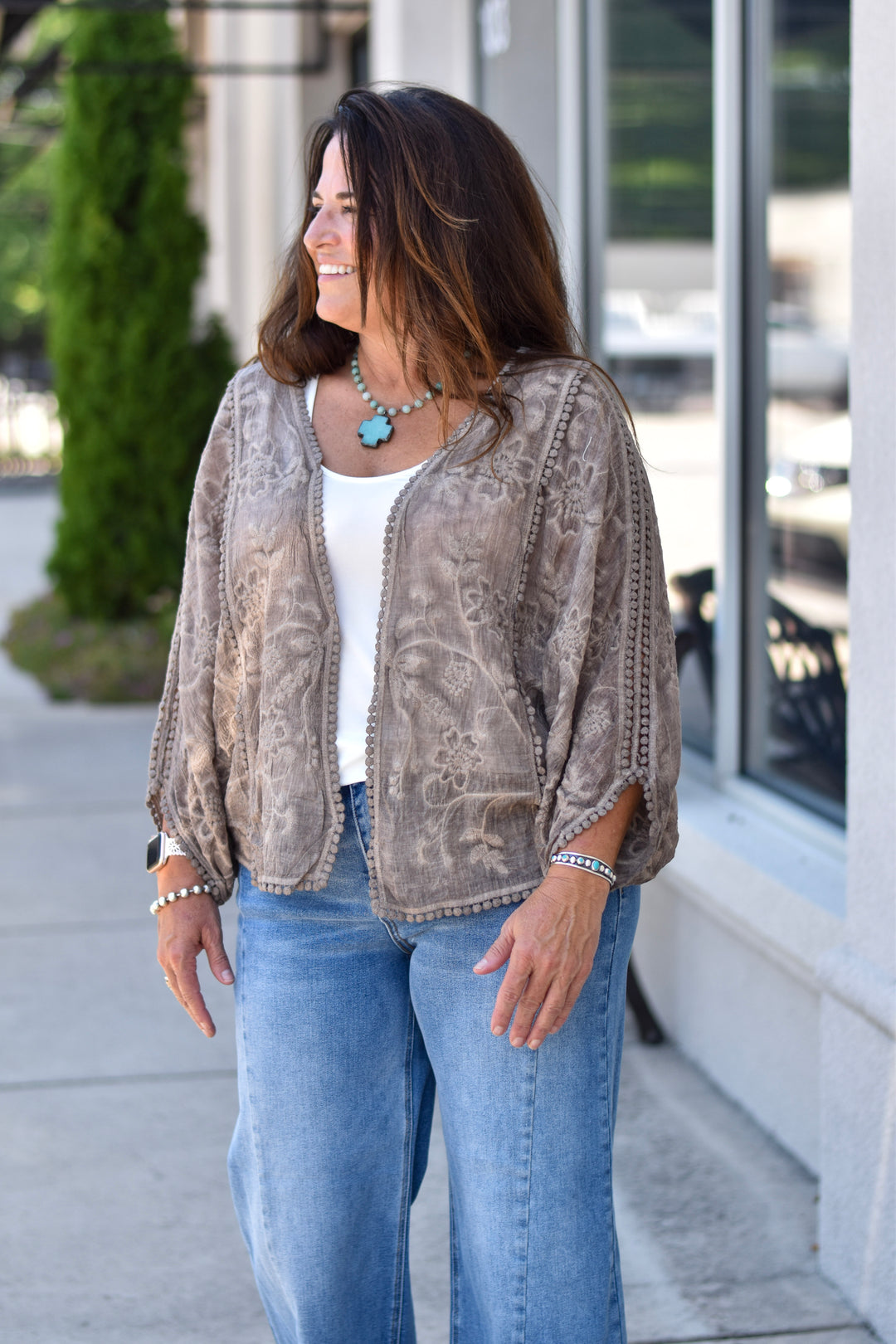 Wildflower Wander Kimono- Mocha