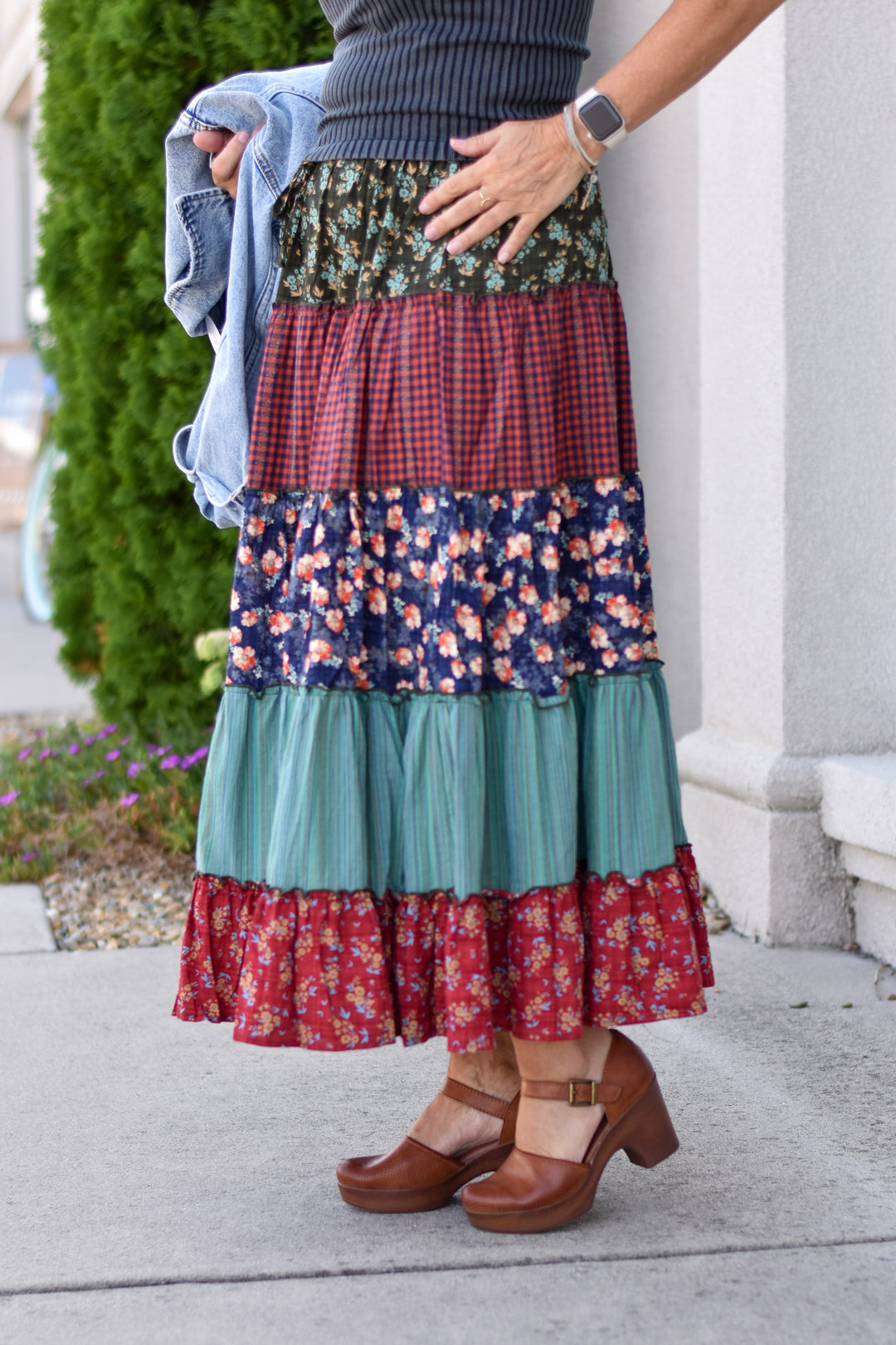 Hippie Soul Patchwork Maxi Skirt