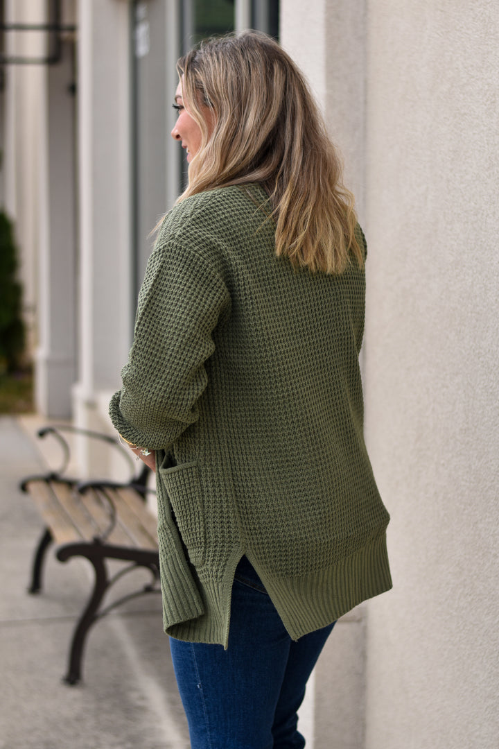 Cozy Waffle Knit Cardigan