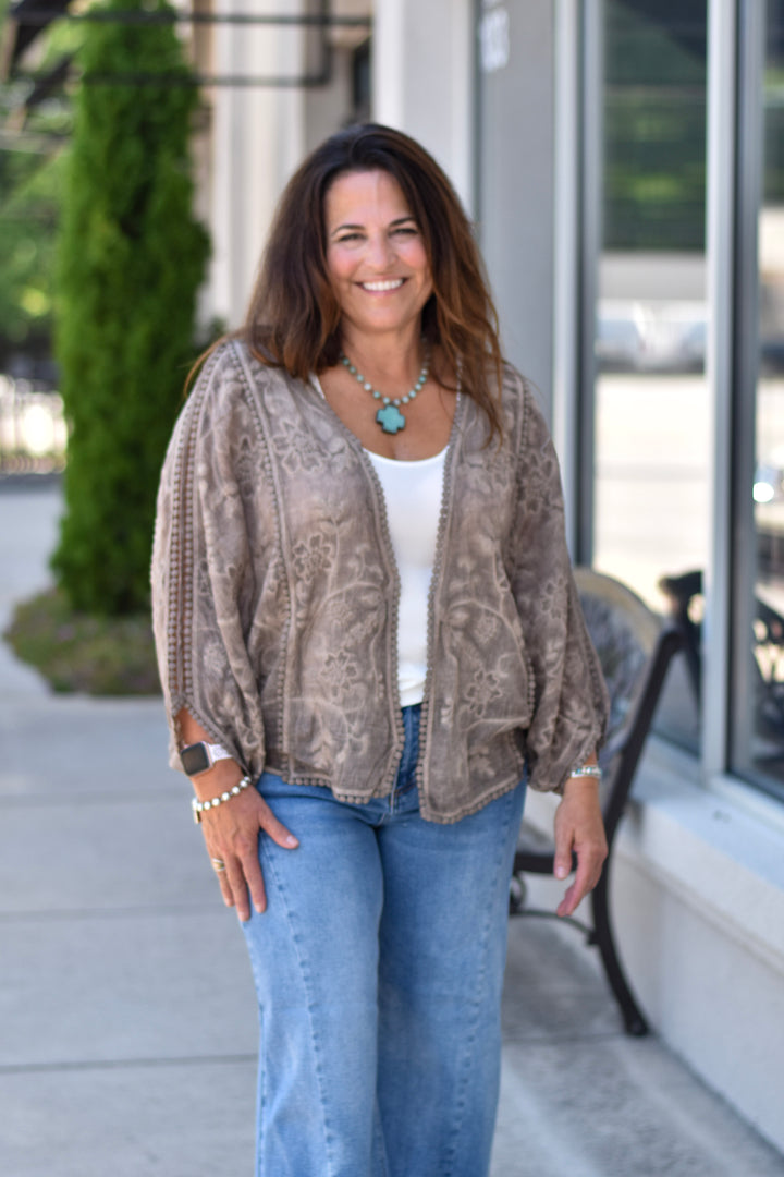 Wildflower Wander Kimono- Mocha