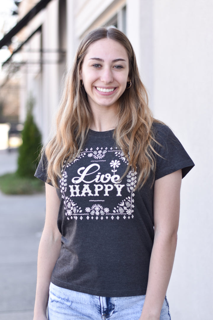 Perfect Fit Tee Shirt - Live Happy