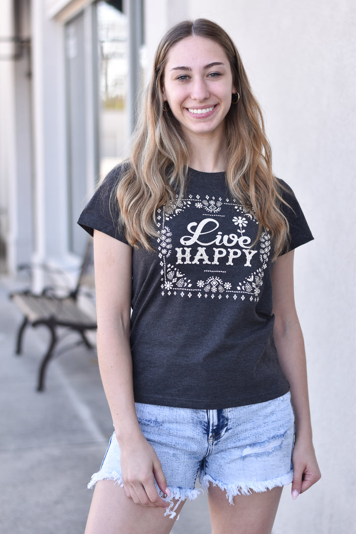 Perfect Fit Tee Shirt - Live Happy