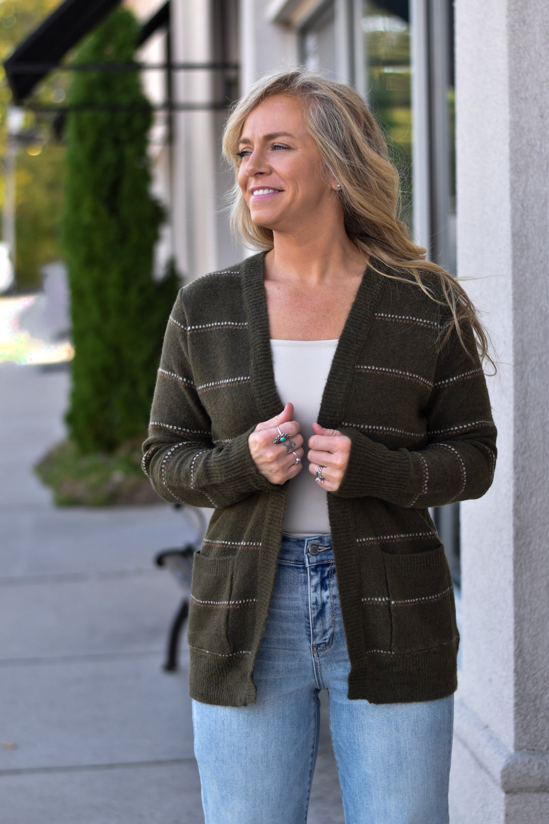 Cozy Days Striped Cardigan