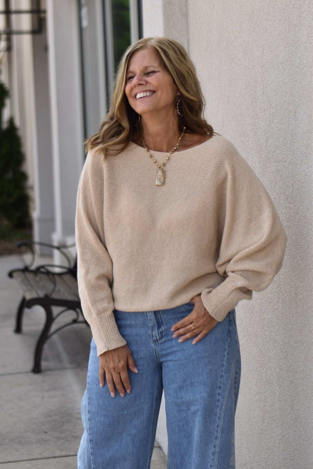 Effortless Drape Knit Sweater