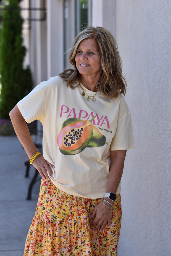 Sunny Papaya Graphic Tee