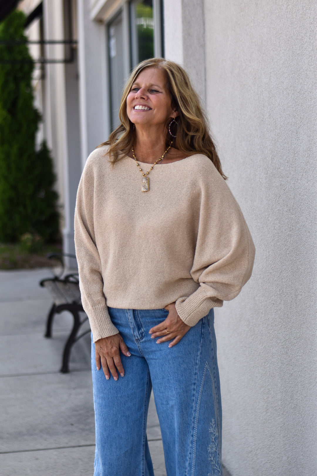Effortless Drape Knit Sweater