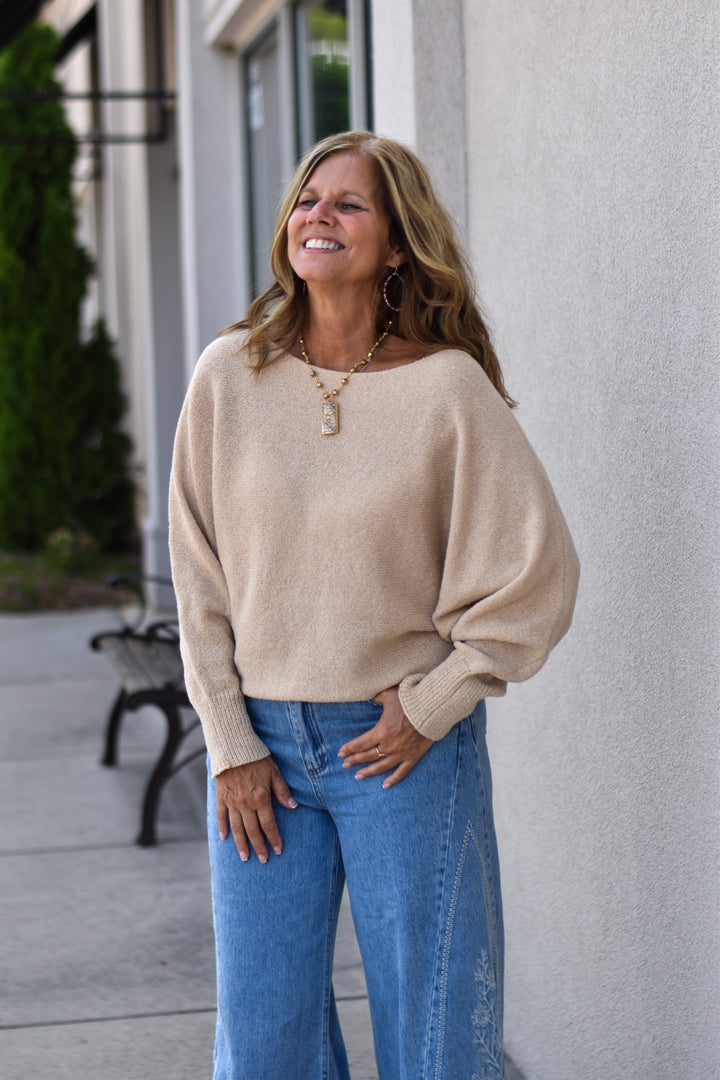 Effortless Drape Knit Sweater