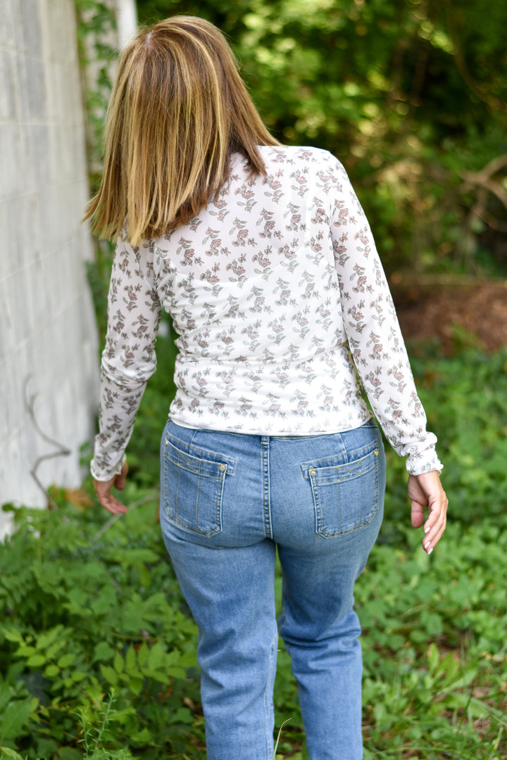 Mesh Floral Top