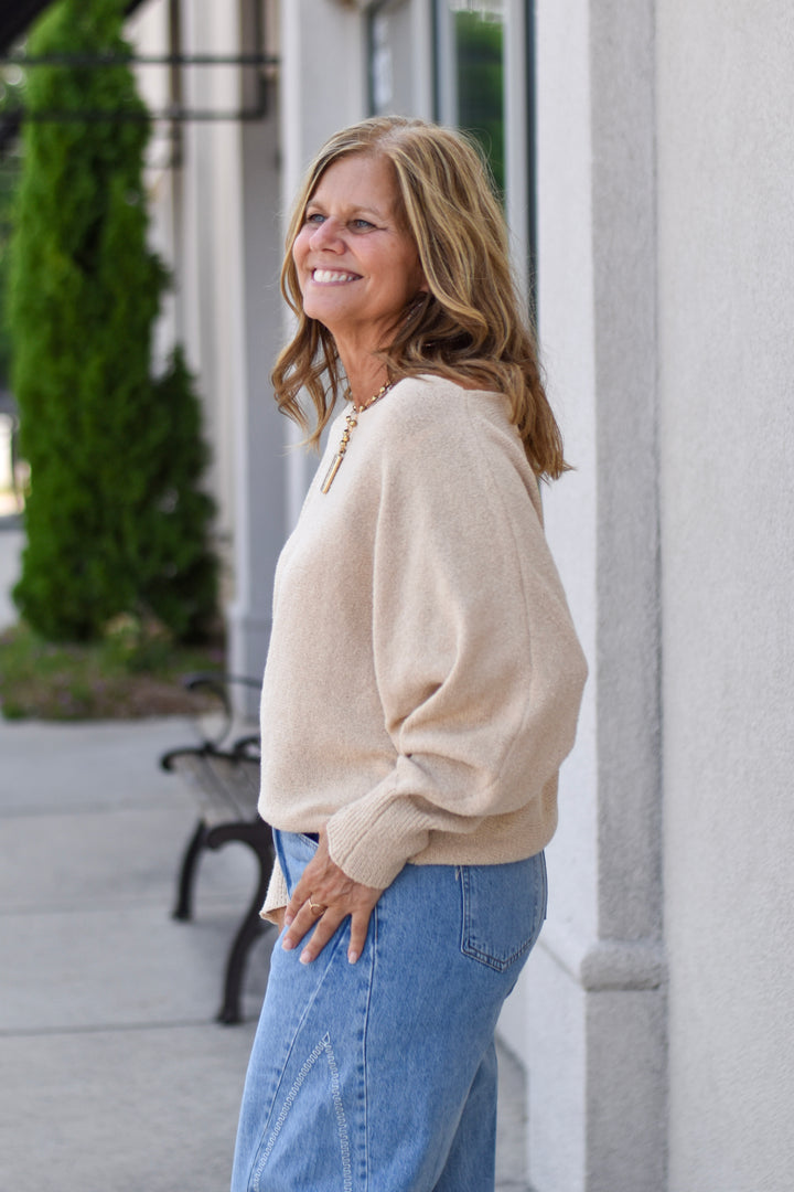 Effortless Drape Knit Sweater