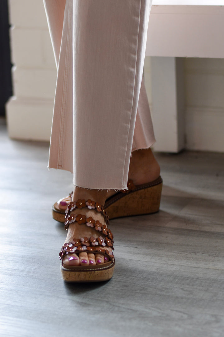 Corky's Let's Be Friends Cognac Wedges